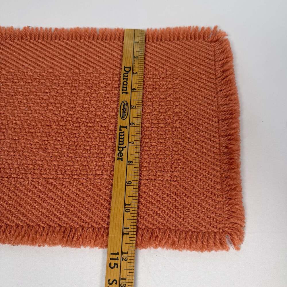 Vintage 1970's Coral Woven Placemats, Set of 4 - Picture 4 of 5